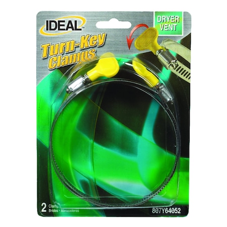 Ideal Tridon Ideal Tridon 2-1/2 in. 4-1/2 in. 64 Hose Clamp Stainless Steel Turn Key 807Y64052